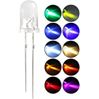 Los mejores  - DiCUNO - 3mm Juego de 200 bombillas LED de 2 pines con diodos emisores de luz redonda (10 colores x 20 unidades)